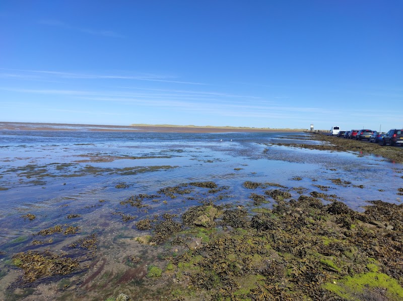 Holy Island causeway Northumberland coast